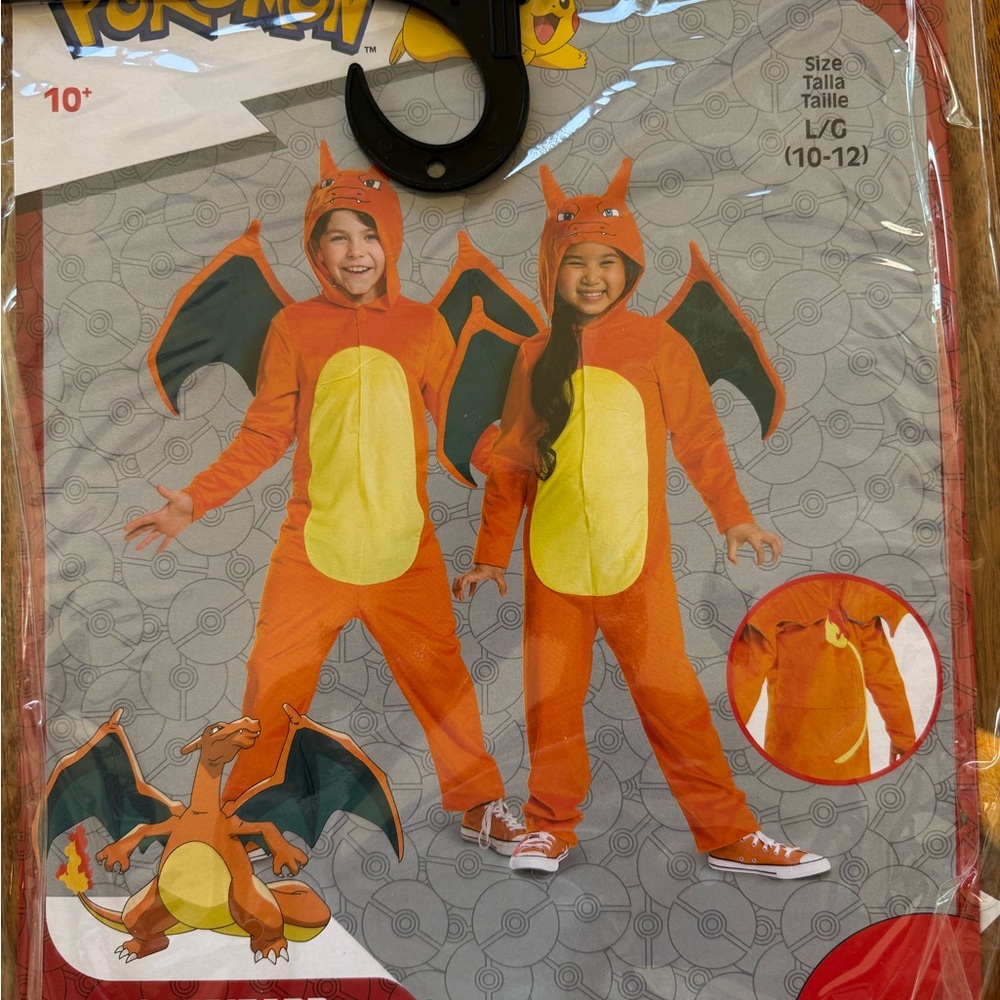 Pokemon Charizard Kids Costume - with wings and hood